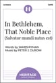 In Bethlehem, That Noble Place SATB choral sheet music cover